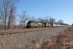 NS 4291 and the NYC Heritage Unit take a container train West